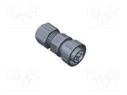 Connector: AC supply; soldering; male; 20A; for cable; IP67