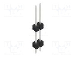 Connector: pin strips; pin header; male; PIN: 2; 2.54mm; THT; 1x2