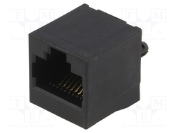 Socket; RJ45; PIN: 8; Layout: 8p8c; THT; on PCBs; straight