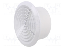 Guard; ABS; Ø125mm; snap fastener; white; Body dim: Ø164x72mm