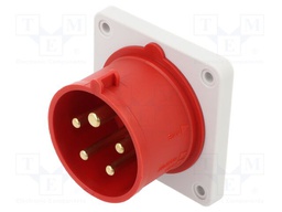 Connector: AC supply 3-phase; socket; male; 16A; 400VAC; IEC 60309