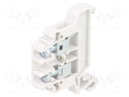 Splice terminal: rail; 0.5÷4mm2; ways: 1; terminals: 2; grey; TS35