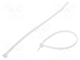 Cable tie; L: 200mm; W: 3.6mm; polyamide; 178N; natural; -40÷85°C