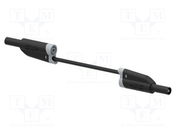 Test lead; 12A; banana plug 4mm,both sides; Len: 1m; black
