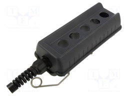 Case; black; 46; IP65; plastic; -35÷80°C; Holes no: 5