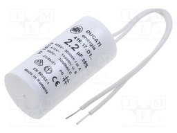 Capacitor: motors, run; 2.2uF; 475VAC; Ø28x55mm; -25÷85°C; ±5%