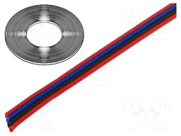 Wire: ribbon; stranded; Cu; 4x0,22mm2; unshielded; PVC; 150V; 50m