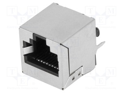 Socket; RJ45; PIN: 8; shielded; Layout: 8p8c; THT; straight