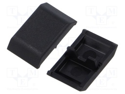 Stopper; for angle bracket; 18mm; PA; black