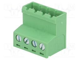 Pluggable terminal block; 5mm; ways: 4; straight; plug; male; 320V