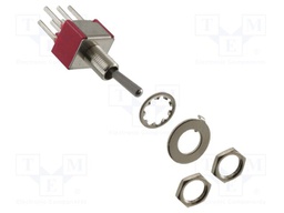 Switch: toggle; Pos: 2; DPDT; ON-ON; 2A/250VAC; 5A/28VDC; -30÷85°C