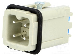 Connector: HAN; male; Quick Lock; PIN: 4; 3+PE; size 3A; 10A; 600V