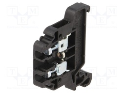 Splice terminal: rail; 0.5÷2.5mm2; ways: 1; terminals: 2; black