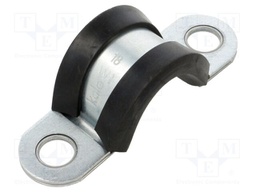 Fixing clamp; ØBundle : 18mm; W: 20mm; steel; Cover material: EPDM