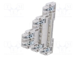 Splice terminal: rail; 0.5÷4mm2; ways: 3; terminals: 6; grey; TS35