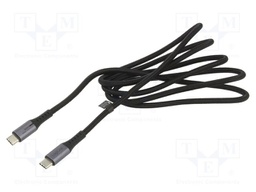 Cable; USB 3.2 Gen 2x2; USB C plug,both sides; 1.5m; black; 100W