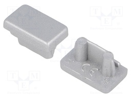 Cap for LED profiles; silver; ABS; Application: SLIM8