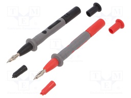 Test probe; 15A; red and black; Socket size: 4mm