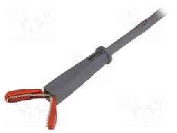 Clip-on probe; crocodile; 6A; red; Grip capac: max.20mm; 4mm; 1kVAC