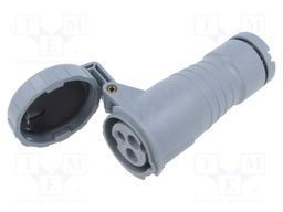 Connector: AC supply 3-phase; plug; female; straight; for cable
