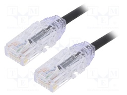 Patch cord; TX6-28™,U/UTP; 6; stranded; Cu; LSZH; black; Len: 5m