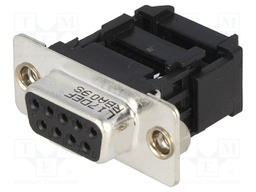 D-Sub; PIN: 9; female; IDC; for ribbon cable; M3; gold flash; 250V