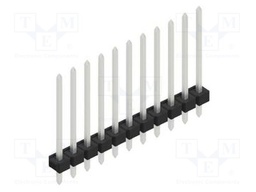 Connector: pin strips; pin header; male; PIN: 11; 2.54mm; THT; 1x11
