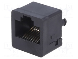 Socket; RJ45; PIN: 8; unshielded,low profile; gold-plated; on PCBs