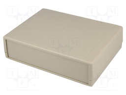 Enclosure: with panel; X: 190mm; Y: 140mm; Z: 50mm; ABS; grey; IP43