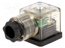 Connector: valve connector; plug; form A; 18mm; female; PIN: 3; mPm