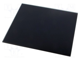 Accessories: decorative panel; black; glass; 170x170x10mm