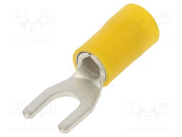 Tip: fork; M5; Ø: 5.3mm; 4÷6mm2; crimped; for cable; insulated