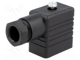 Connector: valve connector; plug; form B; 10mm; female; PIN: 3; 250V