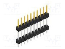 Connector: pin strips; pin header; male; PIN: 10; 2.54mm; THT; 1x10