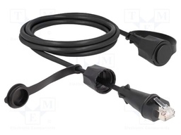 Patch cord; U/FTP; Cat: 6; RJ45 plug,both sides; 2m; PVC; black