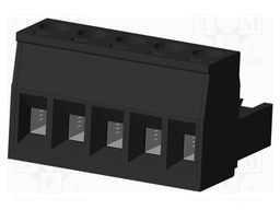 Connector: pluggable terminal block; plug; female; straight; 5mm