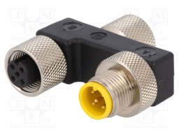 T adapter; M12 male,M12 female x2; A code-DeviceNet / CANopen