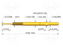 Test needle; screw-in