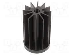 Heatsink; LED; W: 45mm; H: 68mm; black; Shape: round; STAR LED
