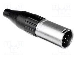 Connector: XLR; plug; male; straight; Plating: silver plated; IP40