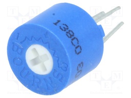 Potentiometer: mounting; horizontal,multiturn; 10kΩ; 0.5W; THT