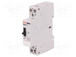 Contactor: 2-pole installation; NC + NO; 24VAC; 24VDC; 20A; DIN