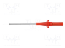 Test probe; 5A; red; Socket size: 4mm; Plating: nickel plated; 20mΩ