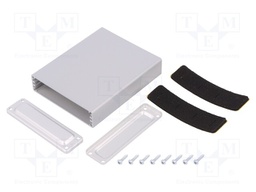 Enclosure: with panel; X: 66mm; Y: 83mm; Z: 18mm; aluminium