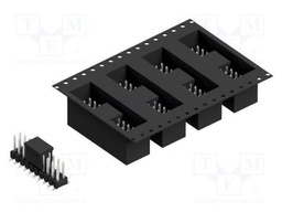 Connector: pin strips; pin header; male; PIN: 20; 2.54mm; SMT; 2x10