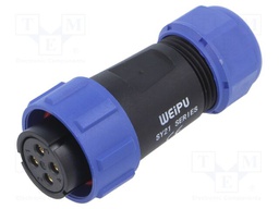 Plug; SY21; IP67; for cable; -40÷85°C