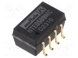Isolated Board Mount DC/DC Converter, Miniature, ITE, 1 Output, 1 W, 9 V, 111 mA