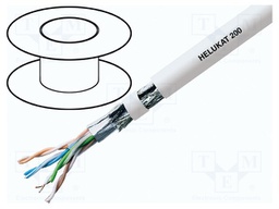 Wire; HELUKAT® 200,SF/UTP; 5e; stranded; Cu; 4x2x26AWG; PUR; grey