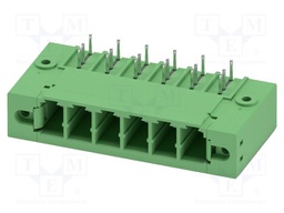 PCB headers, nominal cross section: 6 mm?, color: green, nom