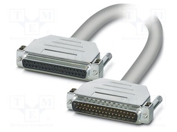 Cable; D-Sub 37pin socket,D-Sub 37pin plug; PVC; Len: 3m; grey